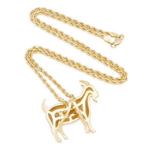 Notorious B.I.G. x King Ice - 14K Solid Gold Diamond G.O.A.T. Necklace
