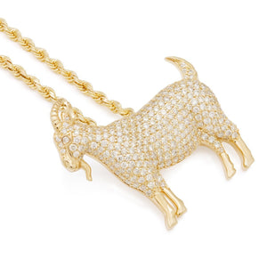 Notorious B.I.G. x King Ice - 14K Solid Gold Diamond G.O.A.T. Necklace