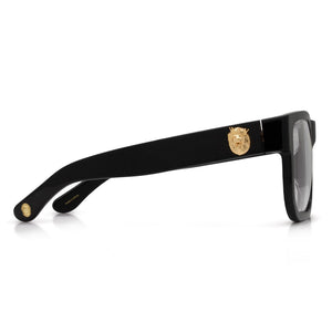 Lion Head Glasses with Glossy Black Frame