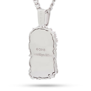 Notorious B.I.G. x King Ice - White Gold Biggie Jesus Necklace